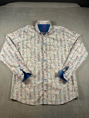 Luchiano Visconti Signature Series Limited Edition Abstract Print Men's XL Shirt